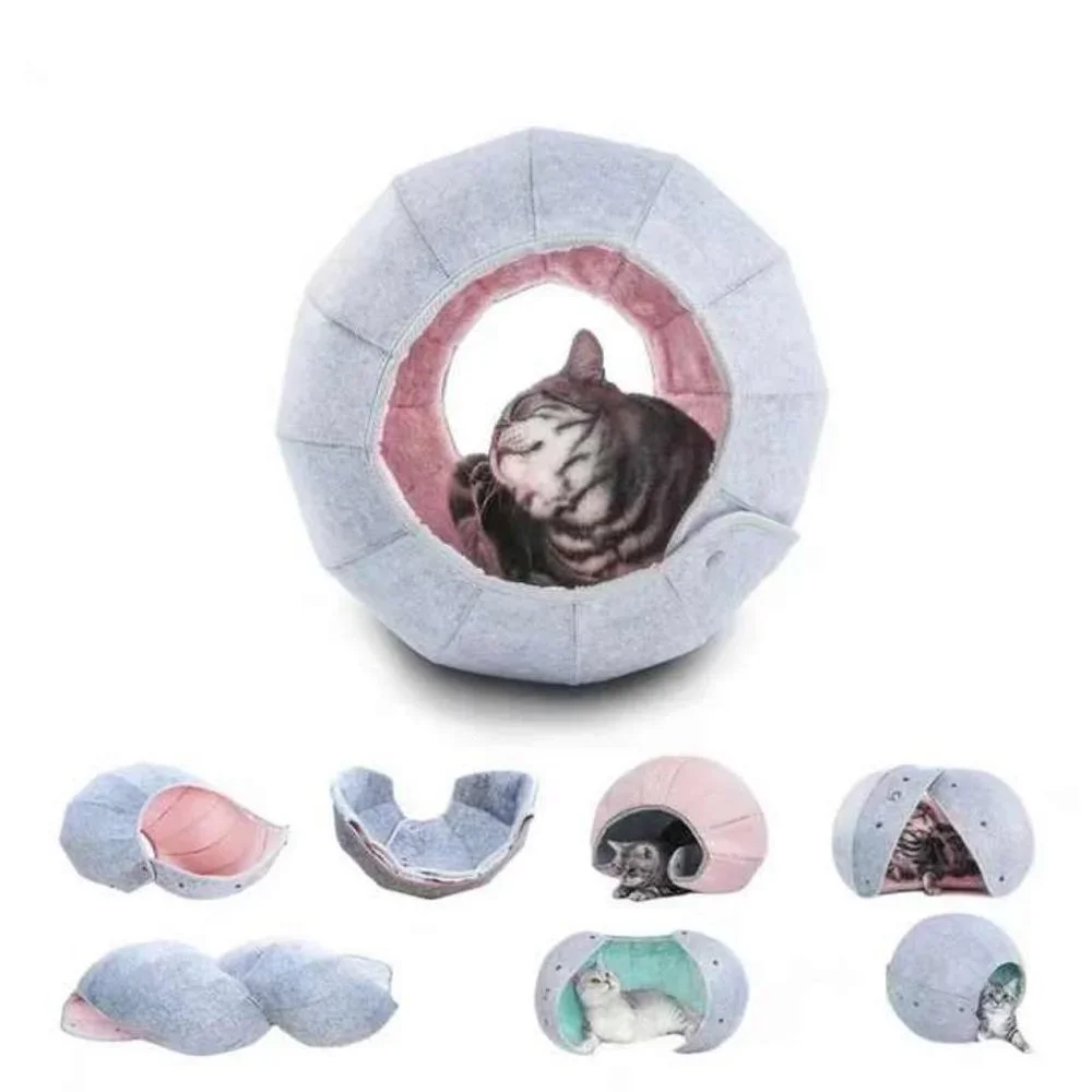Cat tunnel foldable and durable household comfortable and scratch resistant nest